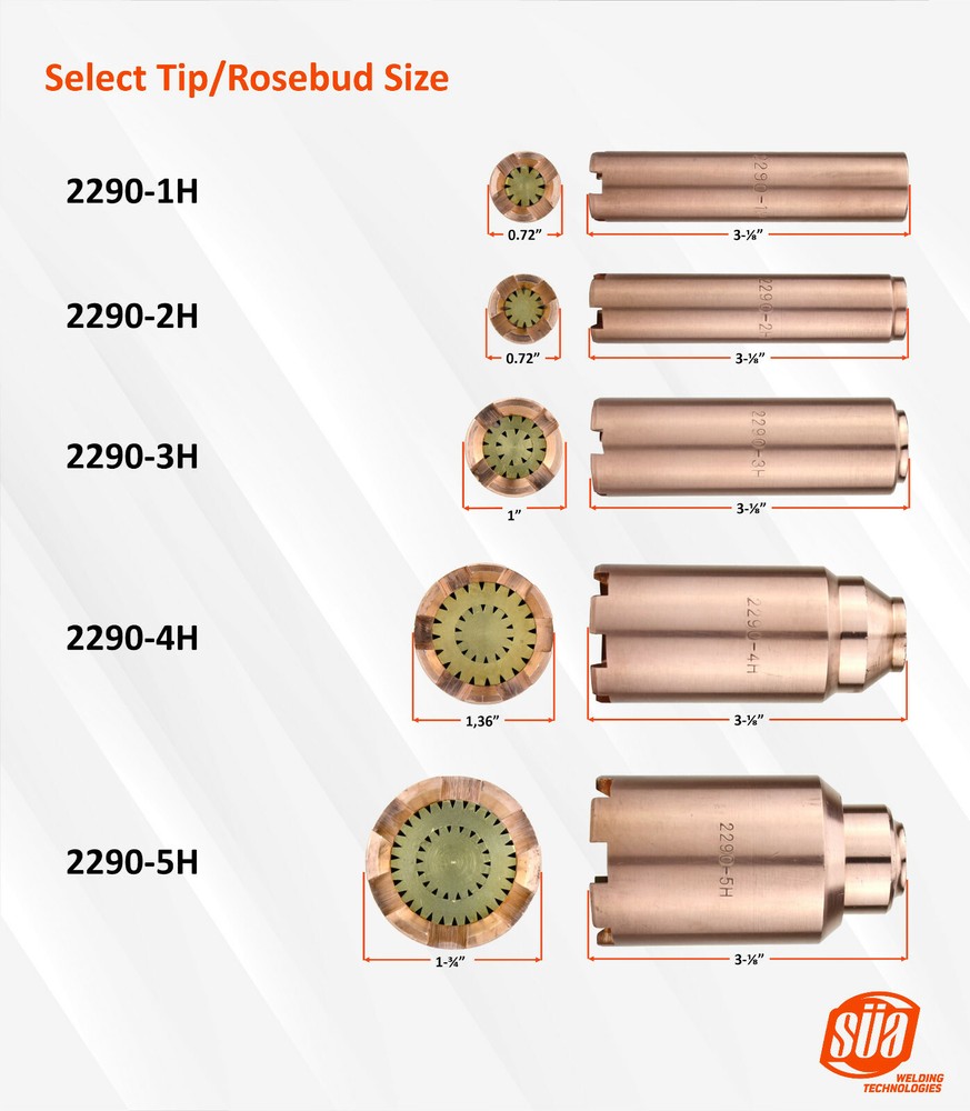 Propane Heating Nozzle / Rosebud Compatible with Model: 2290-H (All Sizes)