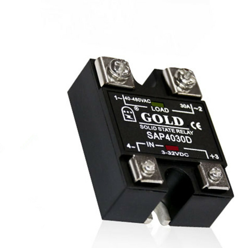 GOLD Single-phase Solid State Relay Model SAP4030D 30A DC Control AC
