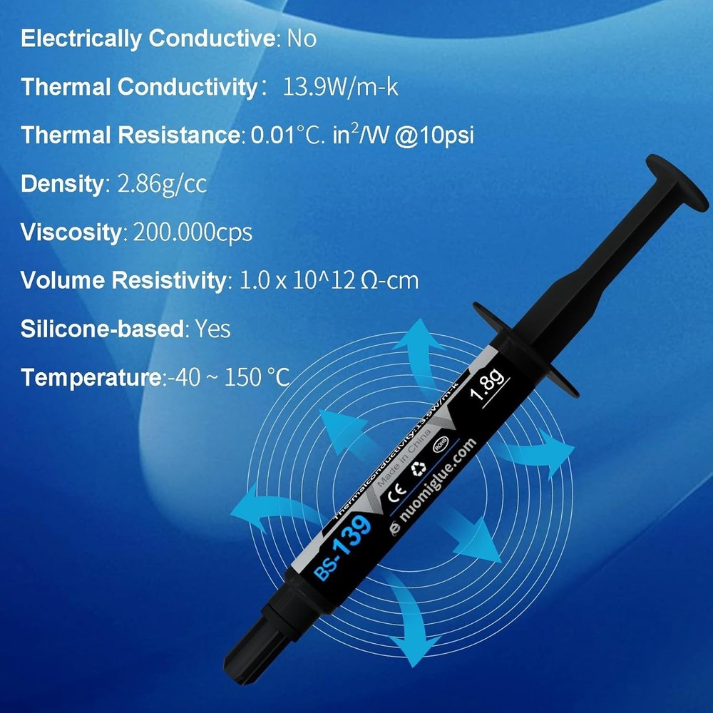 Easy Application 1.8g Thermal Paste - Protect & Enhance Your CPU Performance