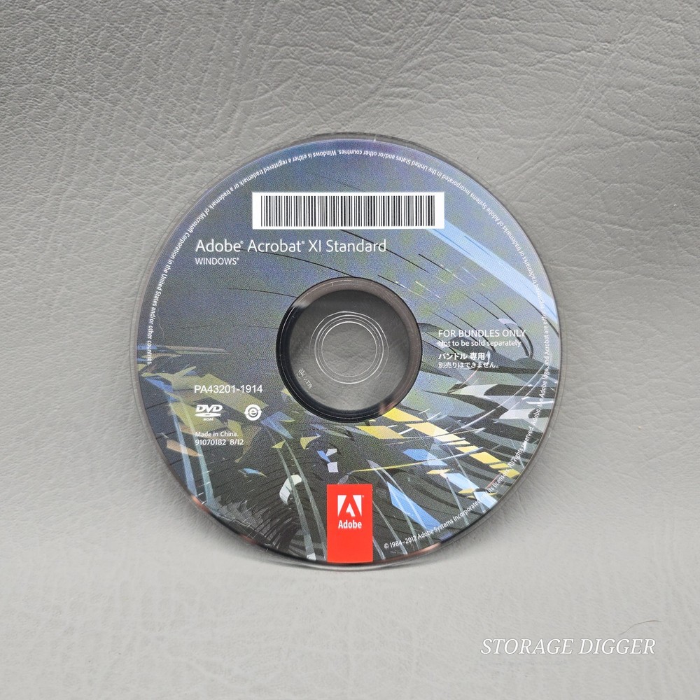 Adobe Acrobat XI Standard for Windows DVD-ROM Software Disc For Bundles Only
