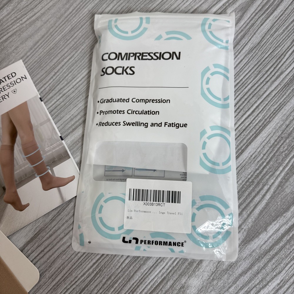 Lin Performance Graduated Compression Sz L Beige
