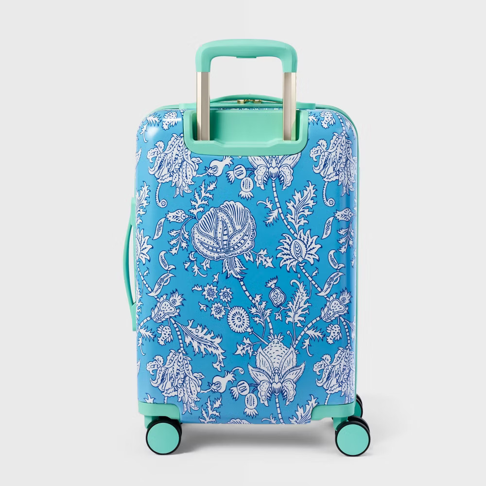 Floral Vines Hardside Spinner Carry On Suitcase Blue - Roller Rabbit