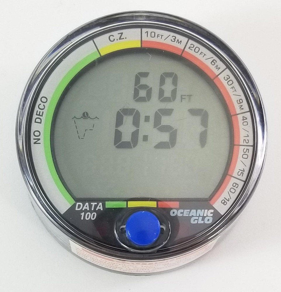 Oceanic Data 100 Puck Scuba Dive Computer Module + Manual #5823
