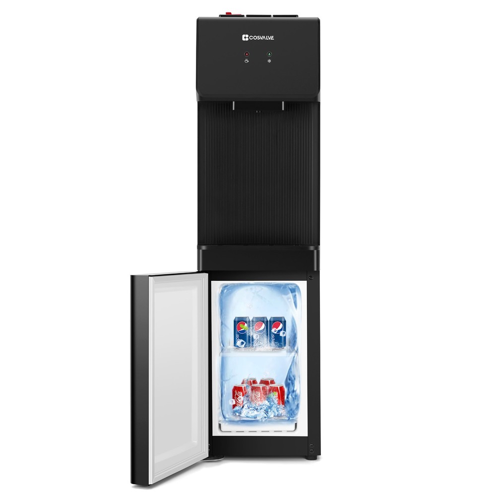 Hot/Cold Water Cooler Dispenser Freezer Top Loading Compressor Refrigeration