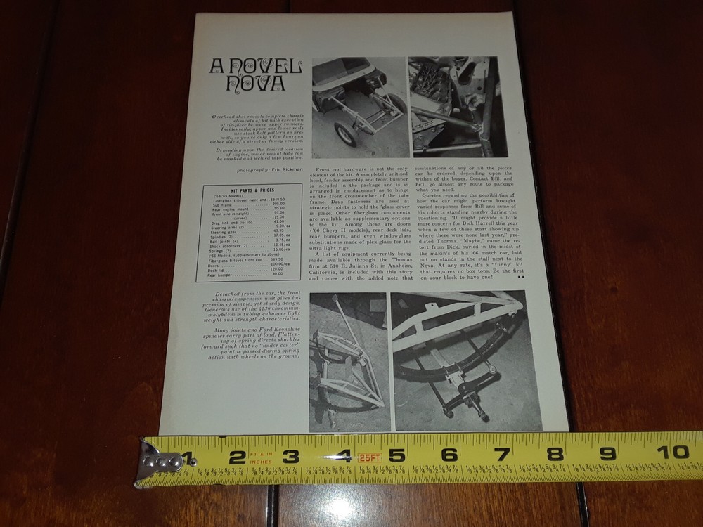 BILL THOMAS CHEVY II NOVA ORIGINAL 1966 ARTICLE