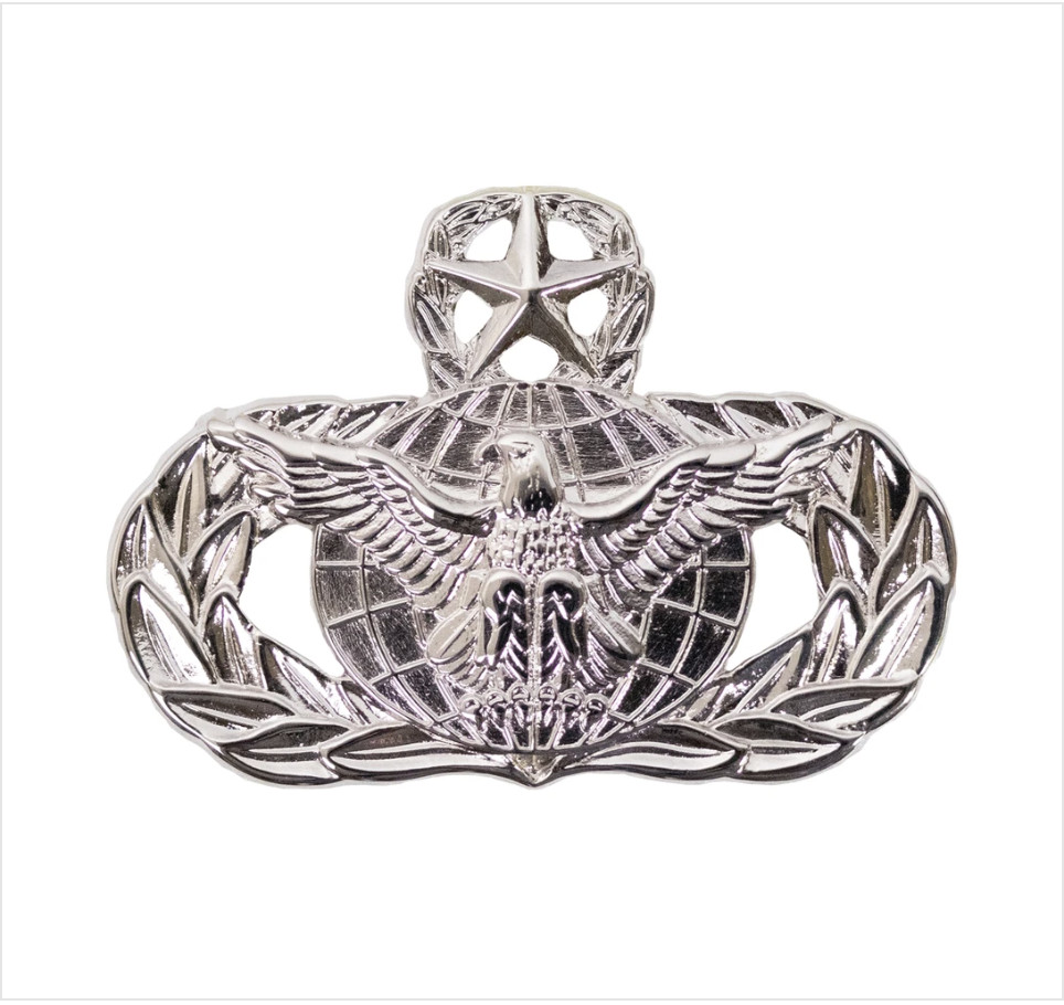 GENUINE U.S. AIR FORCE BADGE: FORCE PROTECTION: MASTER - MIDSIZE