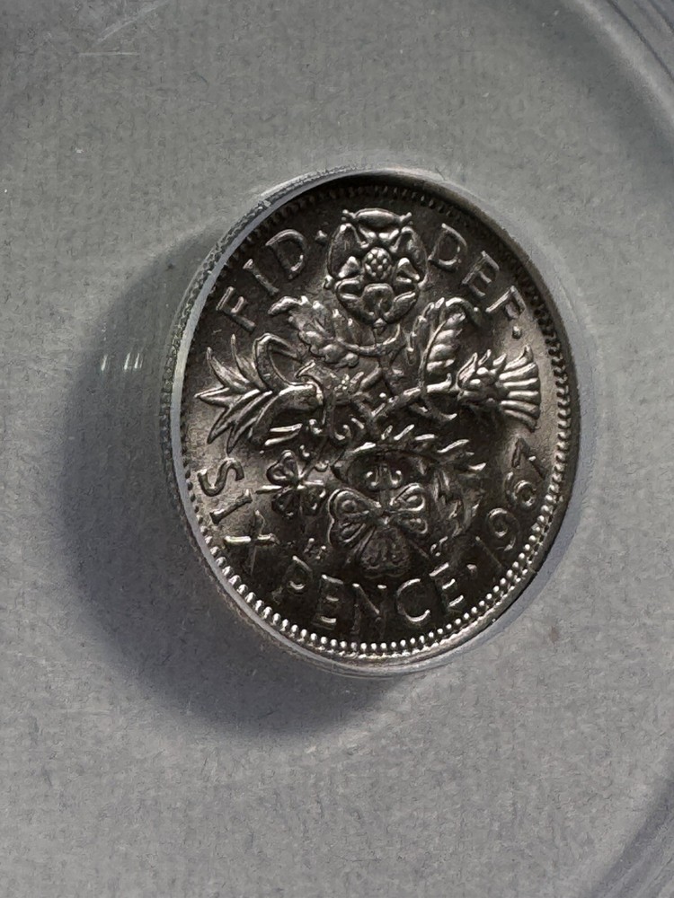 1967 Great Britain 6 Pence Graded MS 66 by ANACS