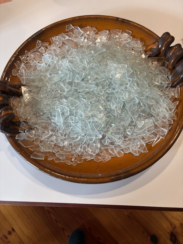 Fireplace glass, 5 pounds