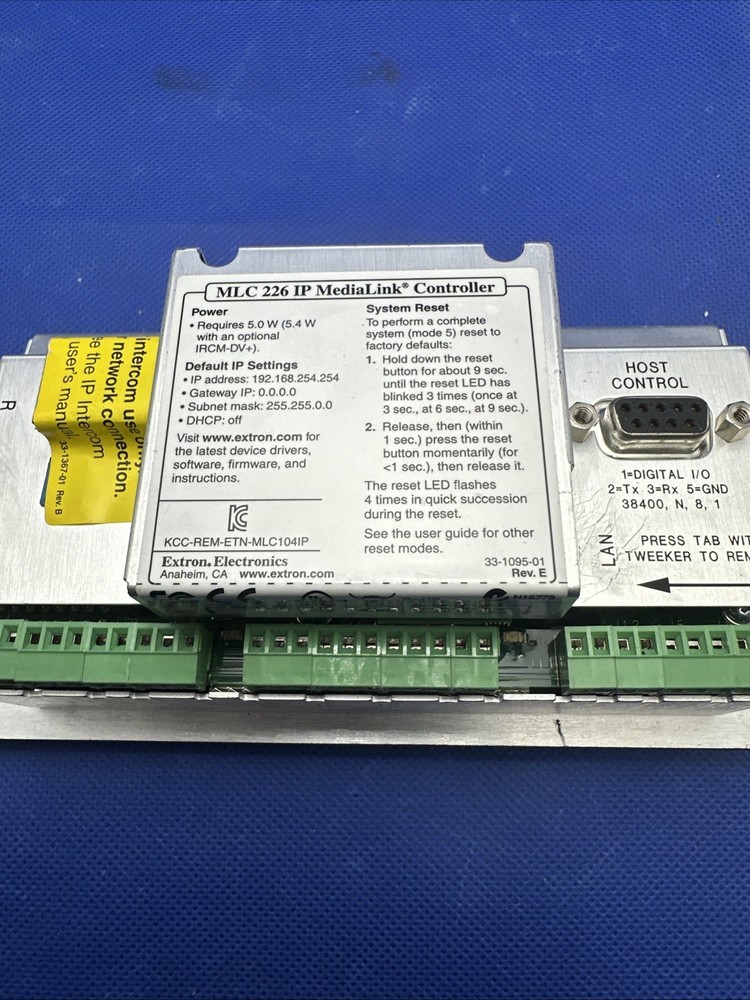 Extron MLC 226 IP MediaLink Controller Control Panel / Free Shipping