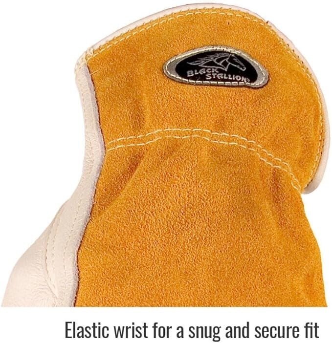Black Stallion 97K Premium Grain/Split Cowhide Driver's Gloves Large