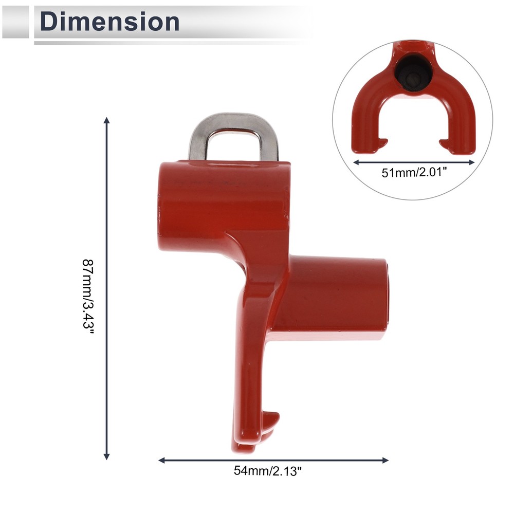 Double Metal Fork Hook for Motorcycle 1 Set Bright Red