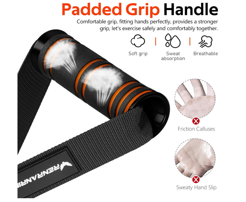 Gym Exercise Handles - Replacement Attachments for Cable Machine & Bands