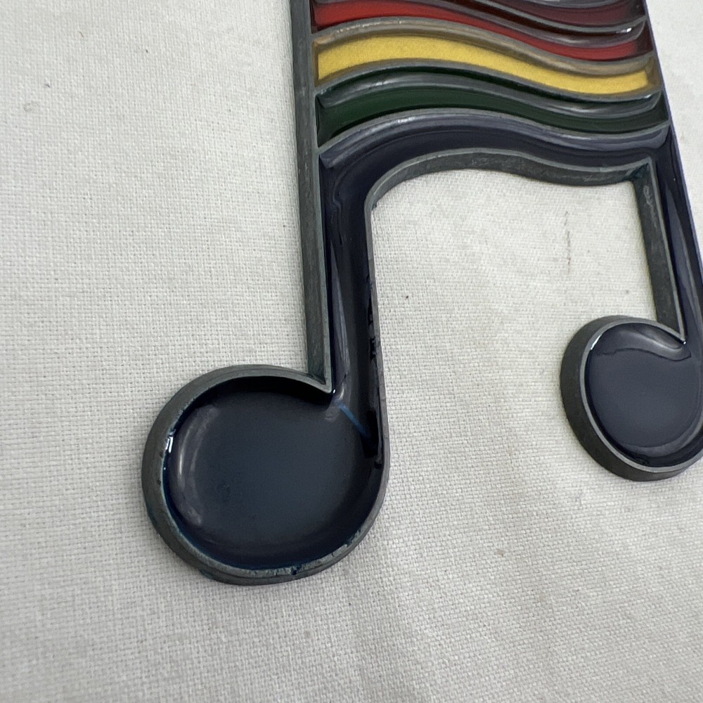 Rainbow Stained Glass Music Musical Note 3" x 3"