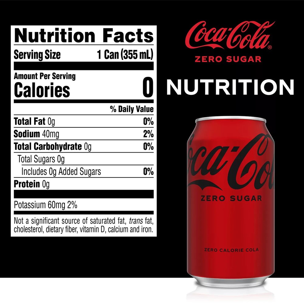 Coke Zero Sugar Soda, 12 fl oz, 35-Pack Cans