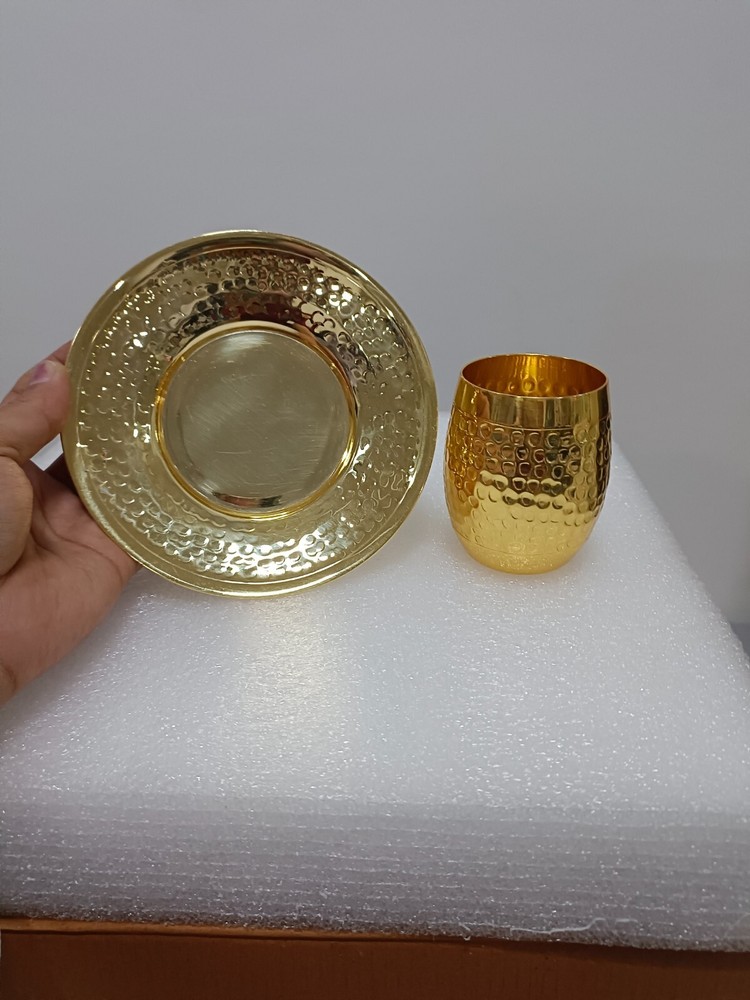 Kiddush Cup Goblet with Wine Silver Plated Plate Cups Judaica