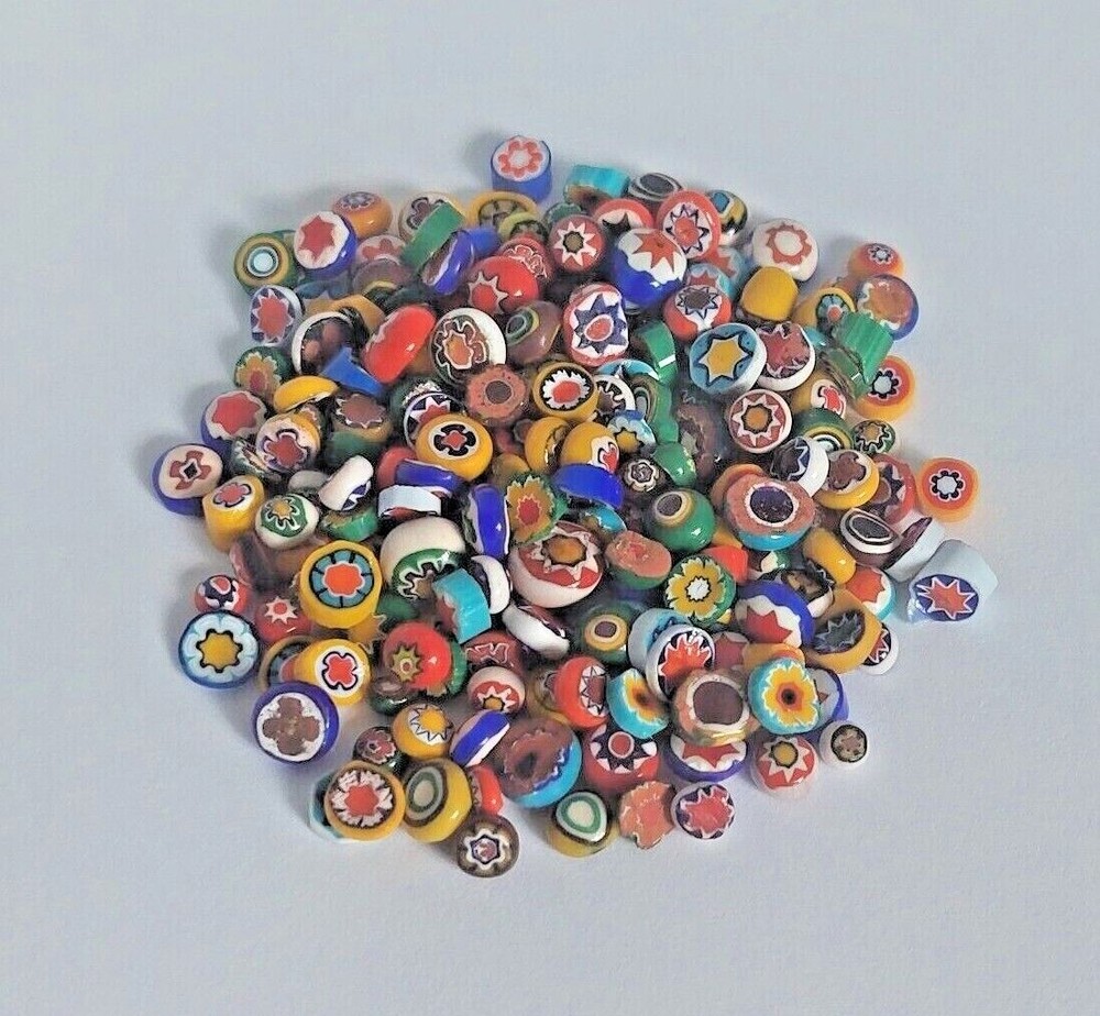 Rare Vintage Round Millefiori Fusing Discs 25gram