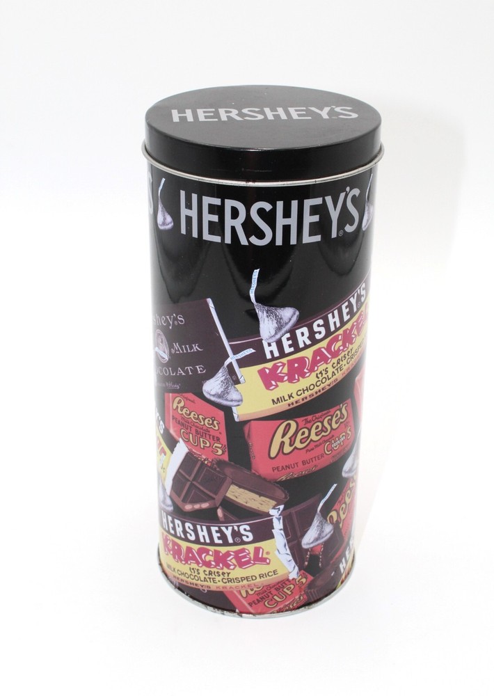 Vintage Hershey's Assorted Miniatures Collectible 9" Round Container Tin *Empty*