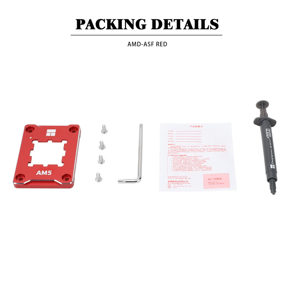 ASF-RED AM5 CPU Holder, Corrective Anti-Bending Fixing Frame, Full-Fit Fixed Non