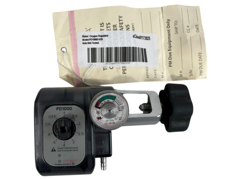 Oxygen Regulator PD1000D-026 REV.A