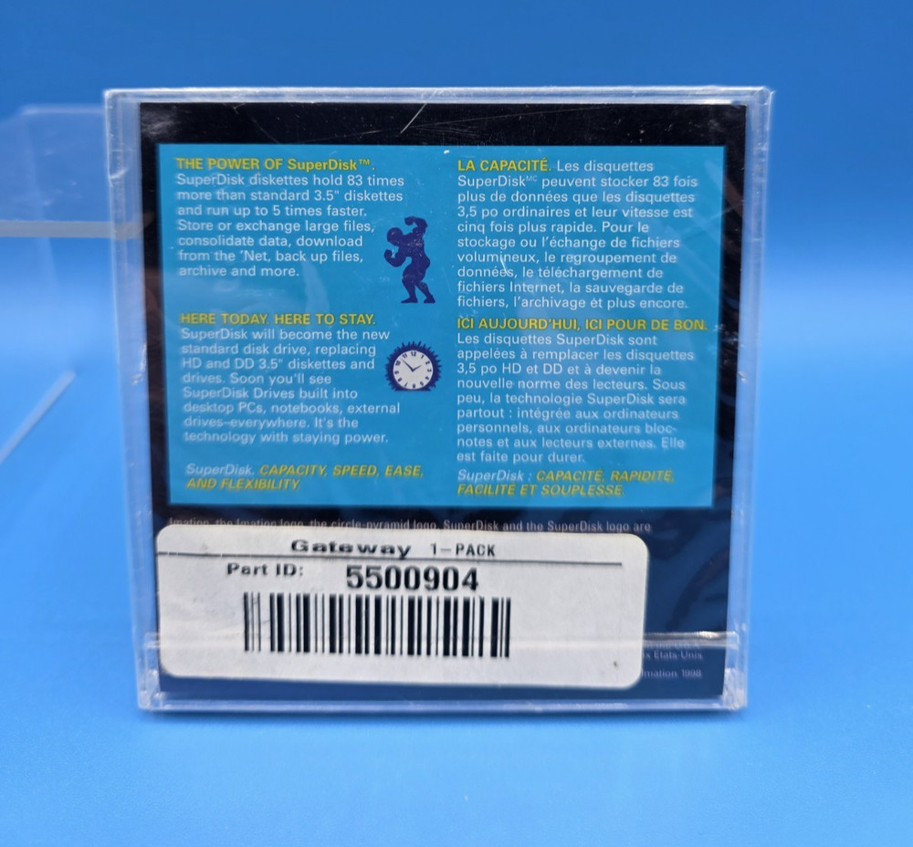 IMATION SUPERDISK 120MB LS-120 FLOPPY DISK SEALED VINTAGE DATA STORAGE