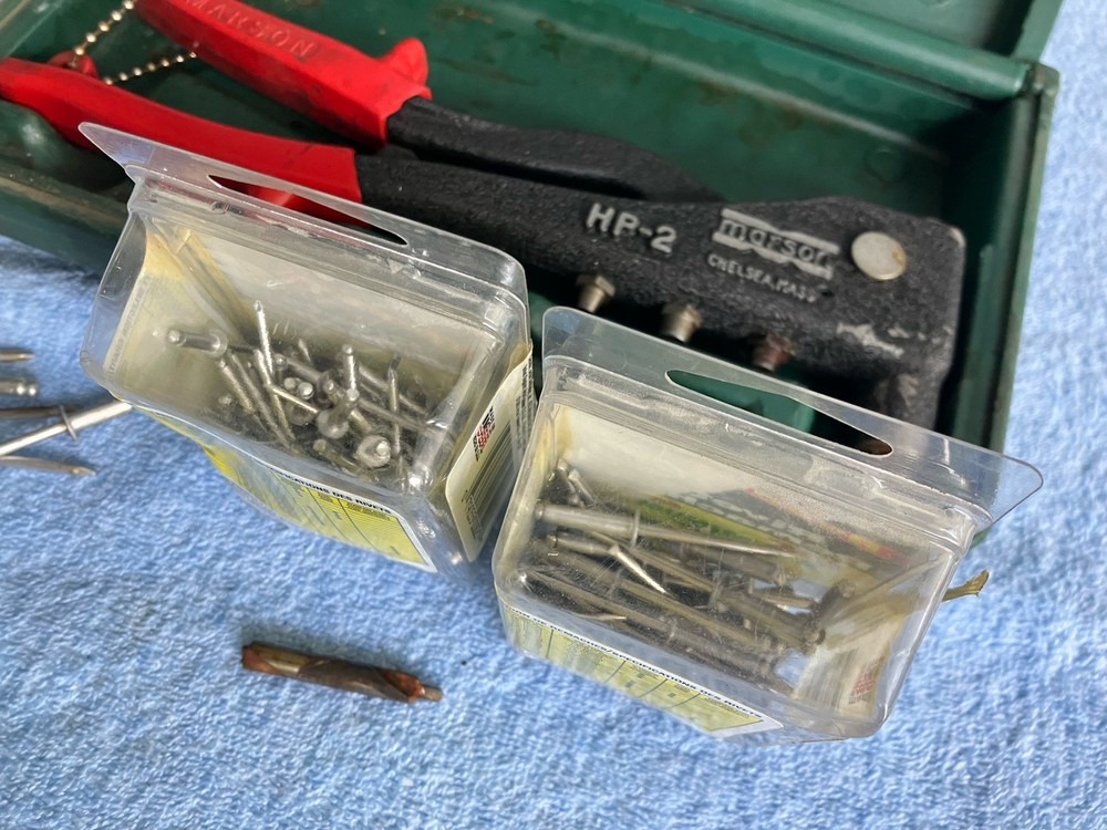 Vintage Marson Klik No 200 Rivet Riveter Kit & Rivets
