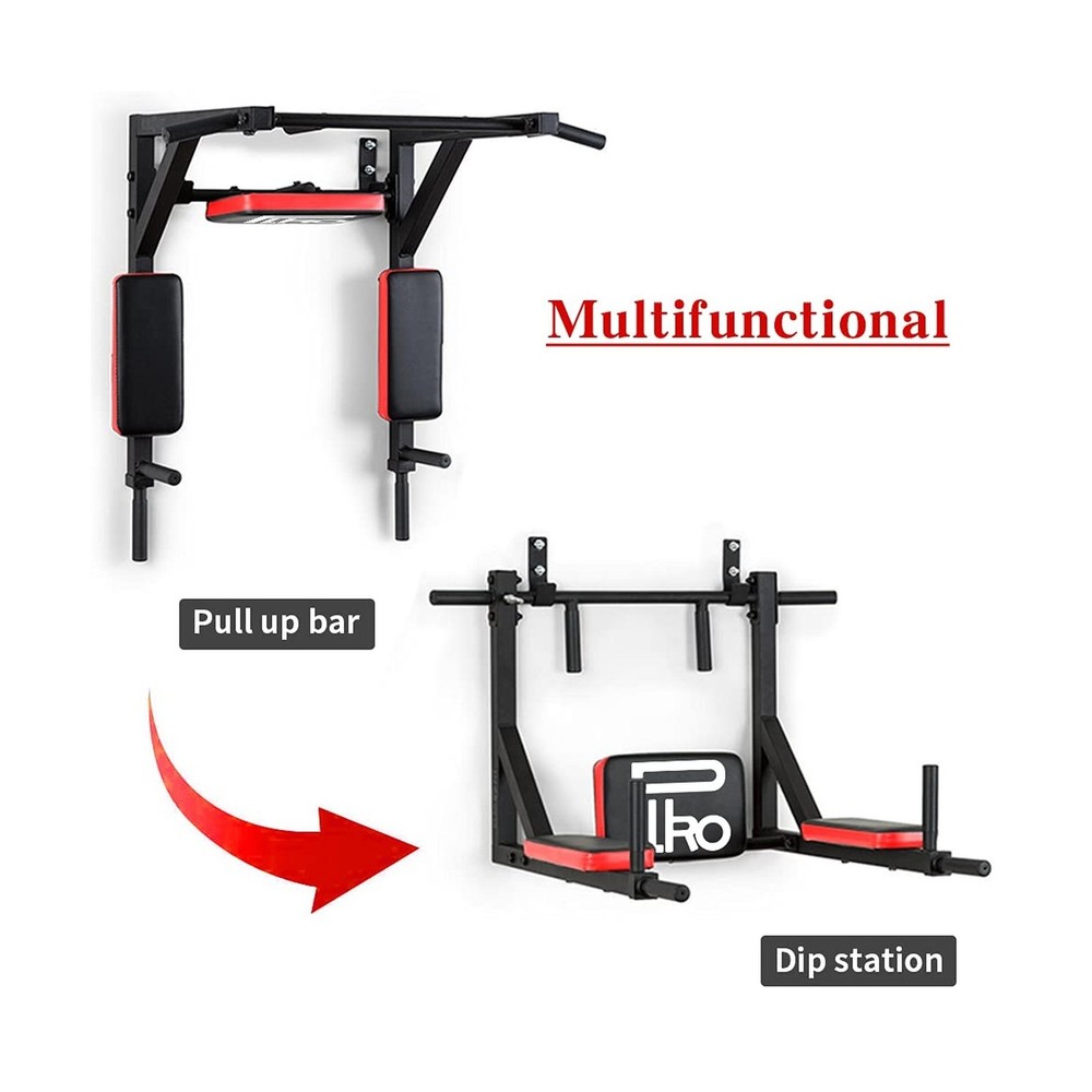 PLKO Wall Mount Pull Up Bar Wall Mounted Body Press Pull Up Bar Gym... Fast Ship