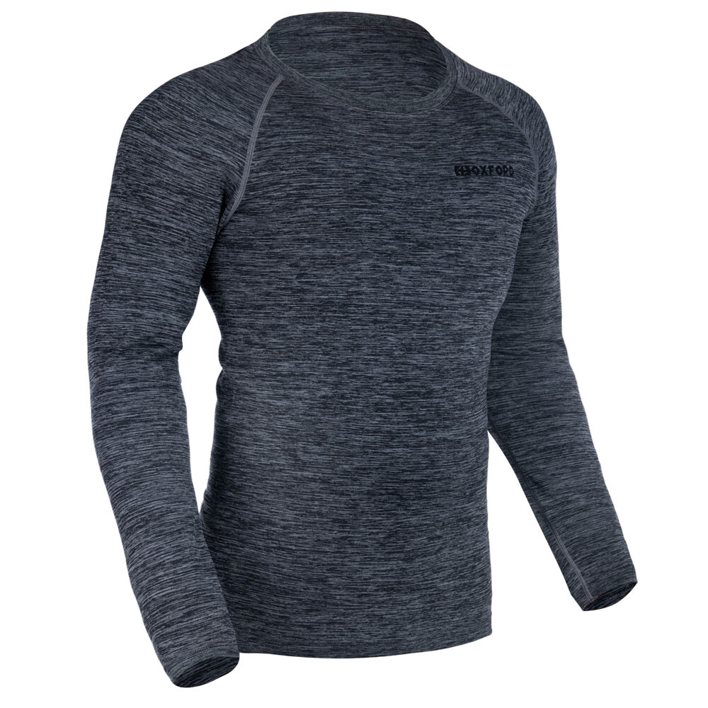 Oxford Advanced Base Layer Multi-season Motorcycle Base Layer  Top - Charcoal