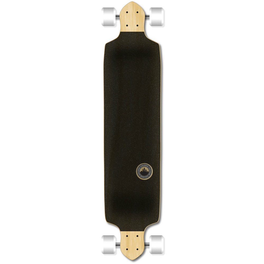 Yocaher Drop Down Longboard Complete - Checker Orange