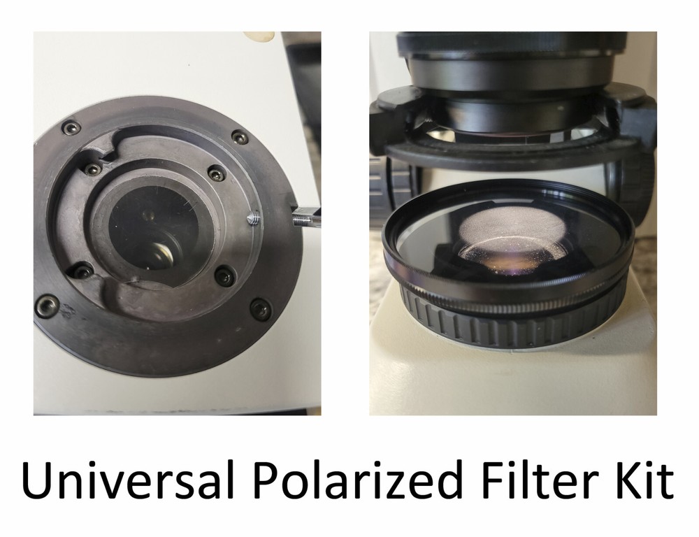 Custom Fit Microscope Linear Polarizer Filter Kit - 98% Extinction Ratio