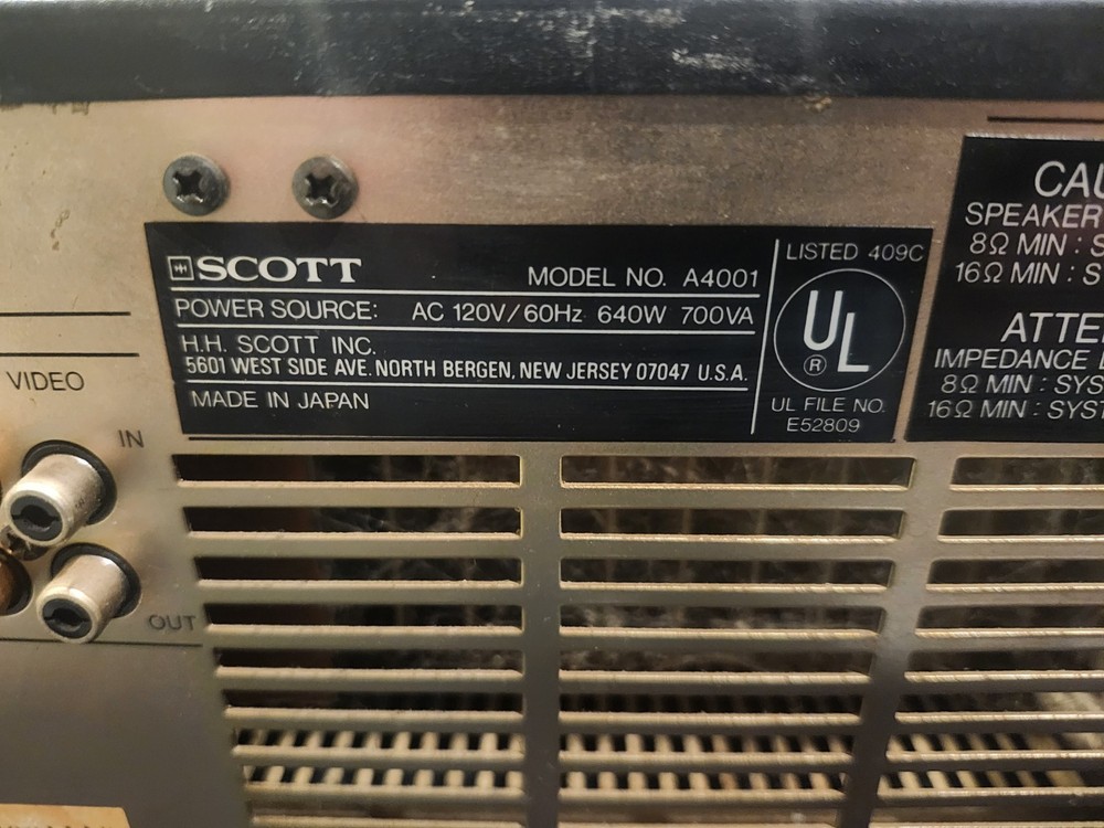 Scott Integrated Amplifier Model A4001
