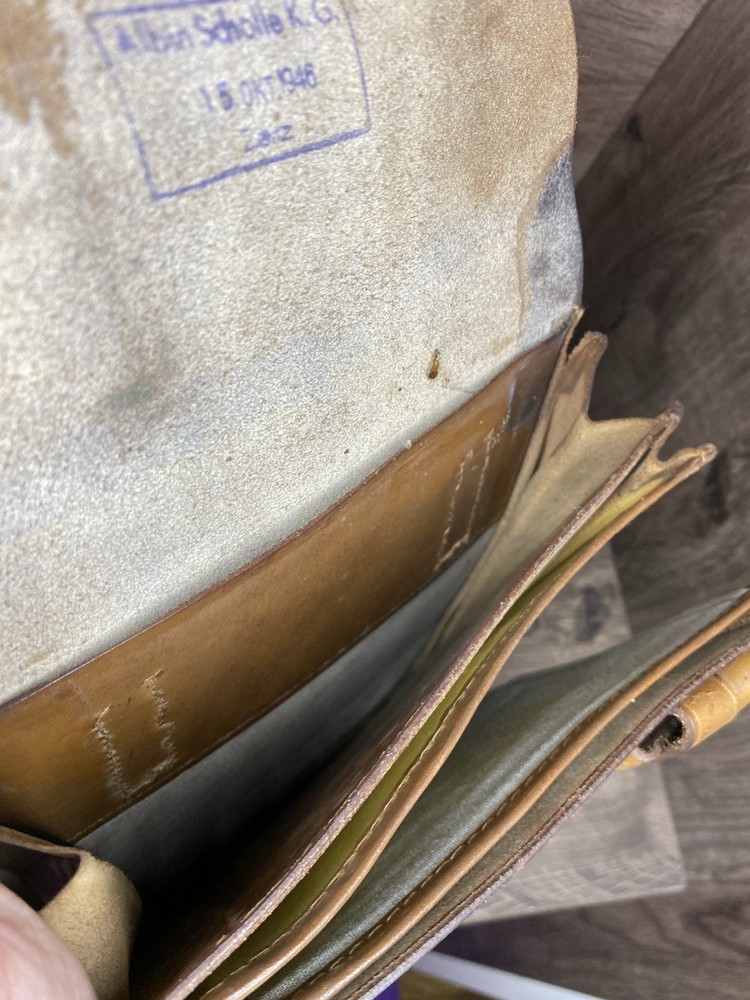 Officer's tablet Albin Scholle Zeitz 1946 leather