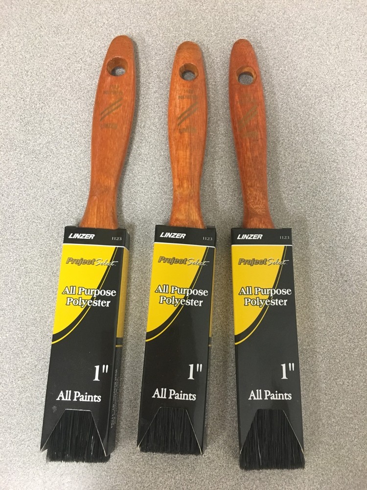 3 PACK-Linzer Project Select 1 in. Flat Paint Brush #17833D