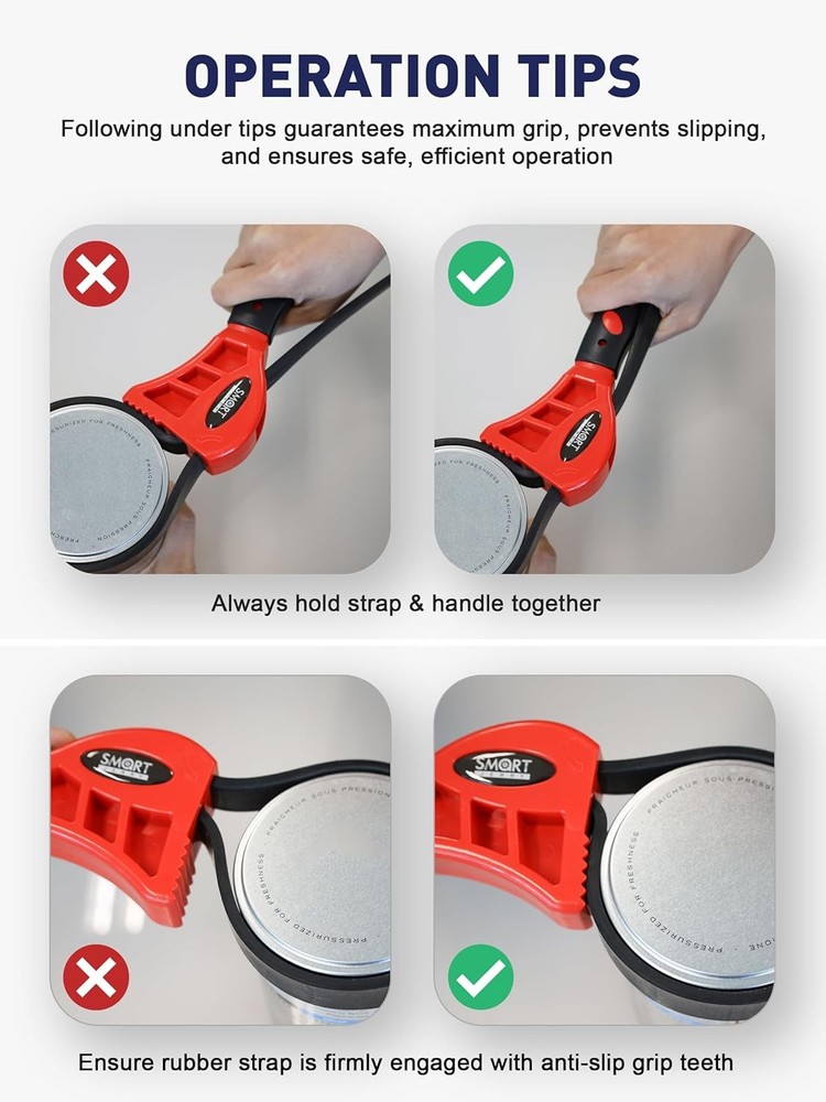 2 Pack Adjustable Rubber Strap Wrench