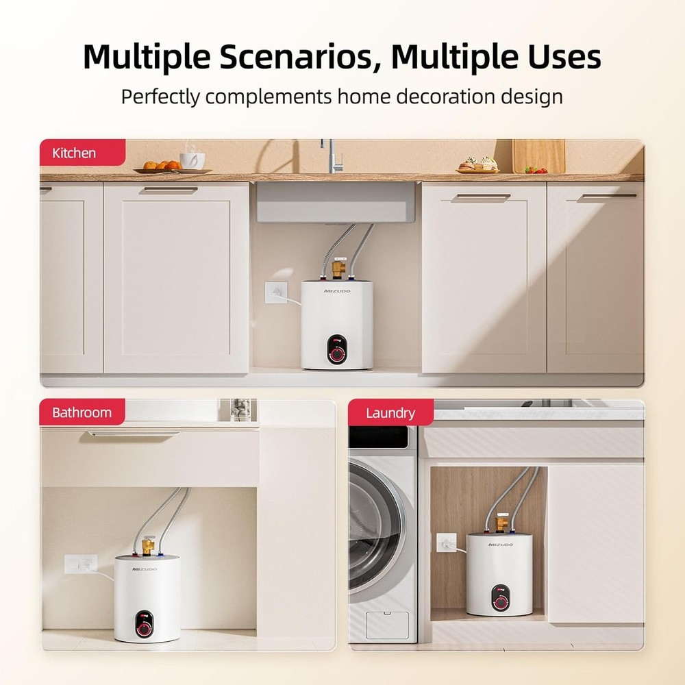 🔥1.5 Gallon Hot Water Heater Electric Mini Tank 120V Compact Storage Tank 1440W