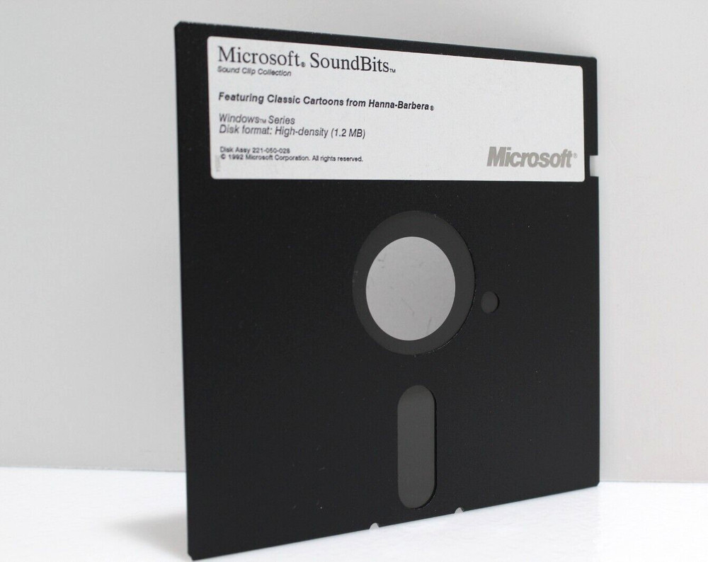 Microsoft SoundBits: Sound Clip Collection 5 1/4" Floppy Disk - Microsoft, 1992