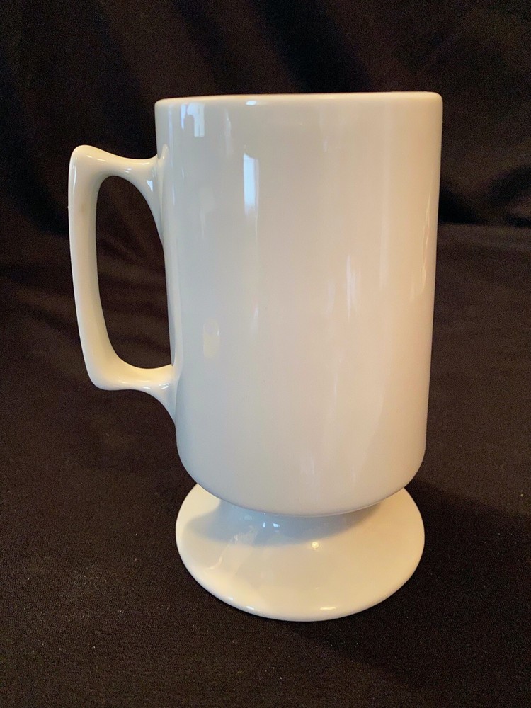 Vintage Ceramic Space Shuttle Footed Coffee Mug Minimalist NASA Buntingware