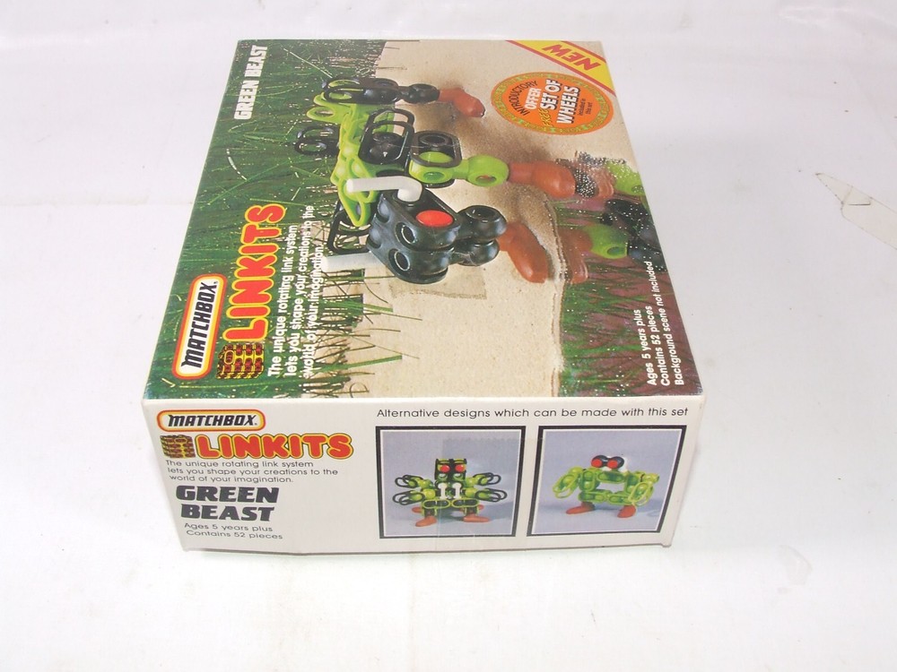 Matchbox Linkits Green Beast Boxed Rotating Link System Complete & Extras 1980s