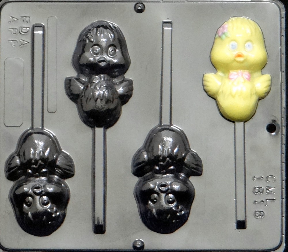 Chickie Lollipop Chocolate Candy Mold Easter  1818 NEW