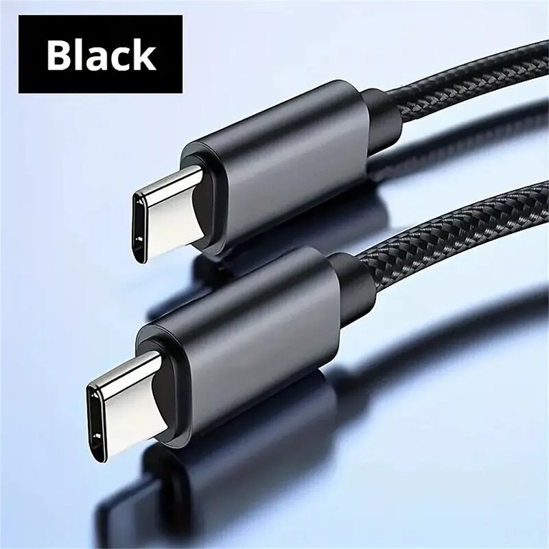 1PC NEW C-TYPE-C (BLACK) Charging Data SYNC Charger Cable Cord Fast Ship