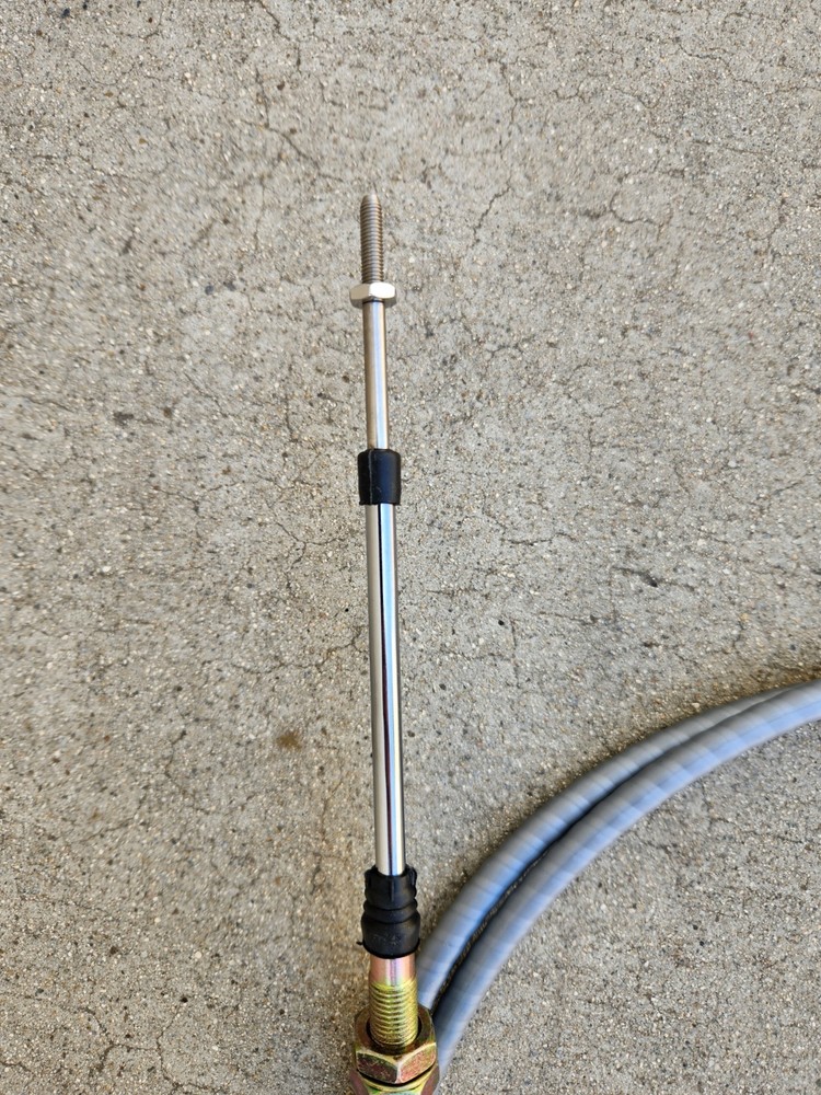 Boat Throttle Control Cable, Push Pull, 9 FT, Universal, 10-32 Thread