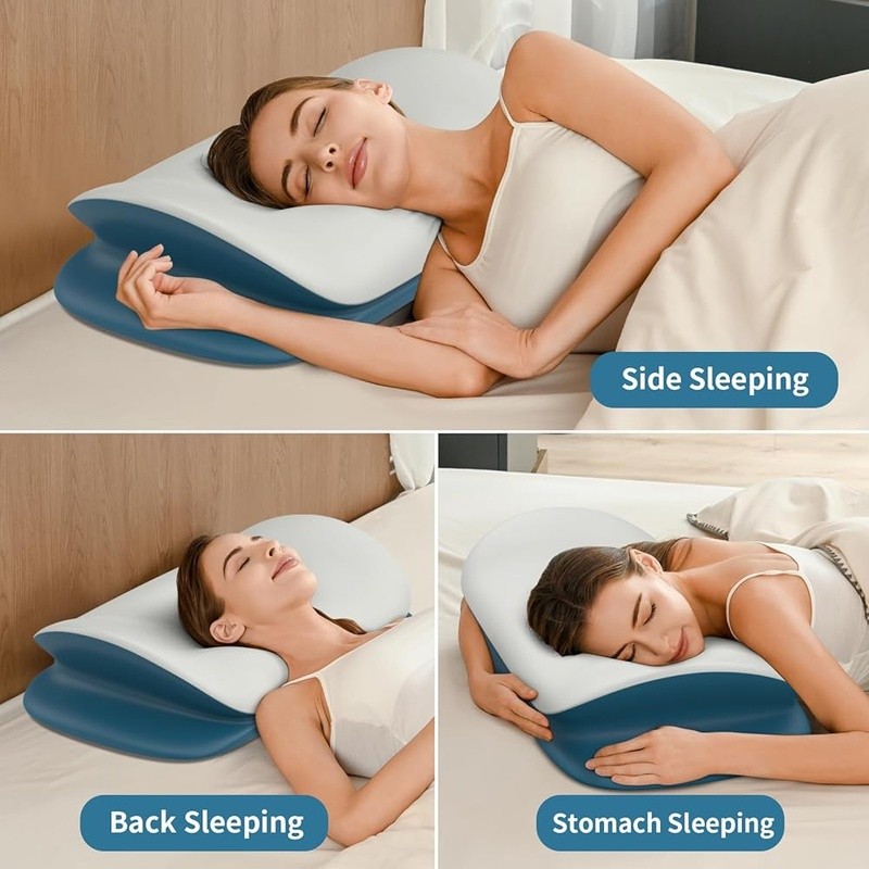 Ergonomic Memory Foam Cervical Pillow Neck Pain Relief Comfortable Sleep Support
