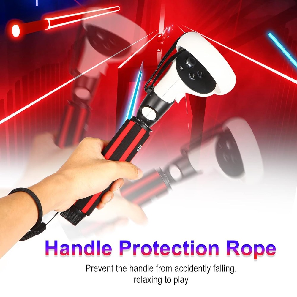 VR Long Arms Sticks Handle Attachment Extension for Meta Quest 2 Adjustable Grip