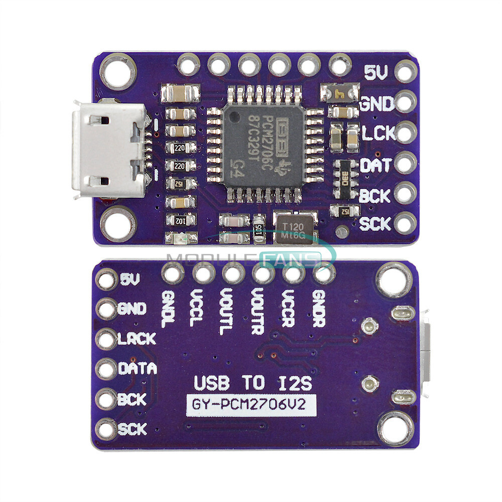 USB TO I2S IIS PCM2706 Gesture Recognition Sensor Decoder Connector Board Module