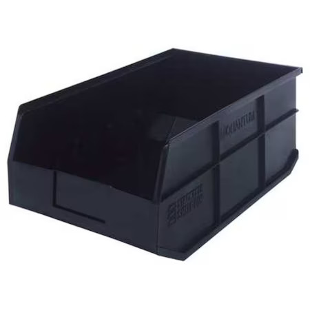 Quantum Storage Systems Ssb465bk Shelf Storage Bin, Polypropylene, Black, 7 In