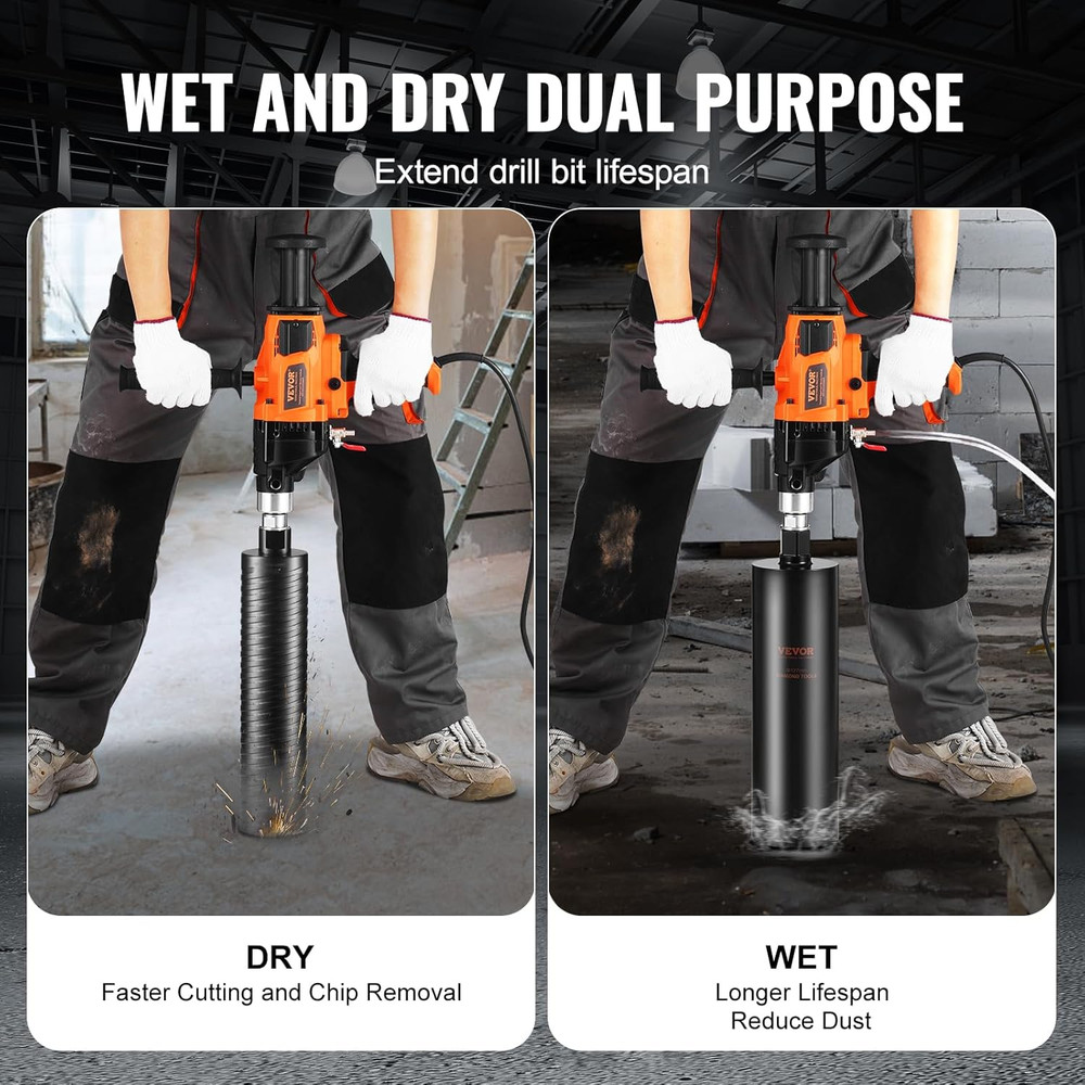 Diamond Core Drilling Machine, 0.8-6.3In Drilling Diameter Handheld Core Drill R