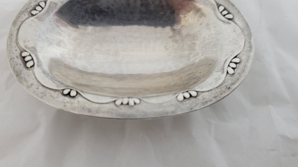 GEORG JENSEN STERLING SILVER OVAL DISH