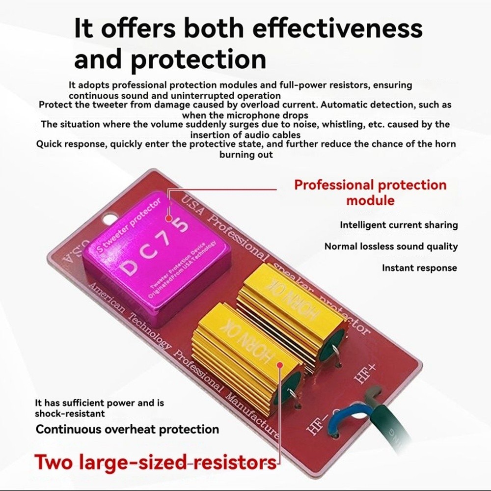 High Frequency Speaker Board Professional -Burn Protector Crossover7608
