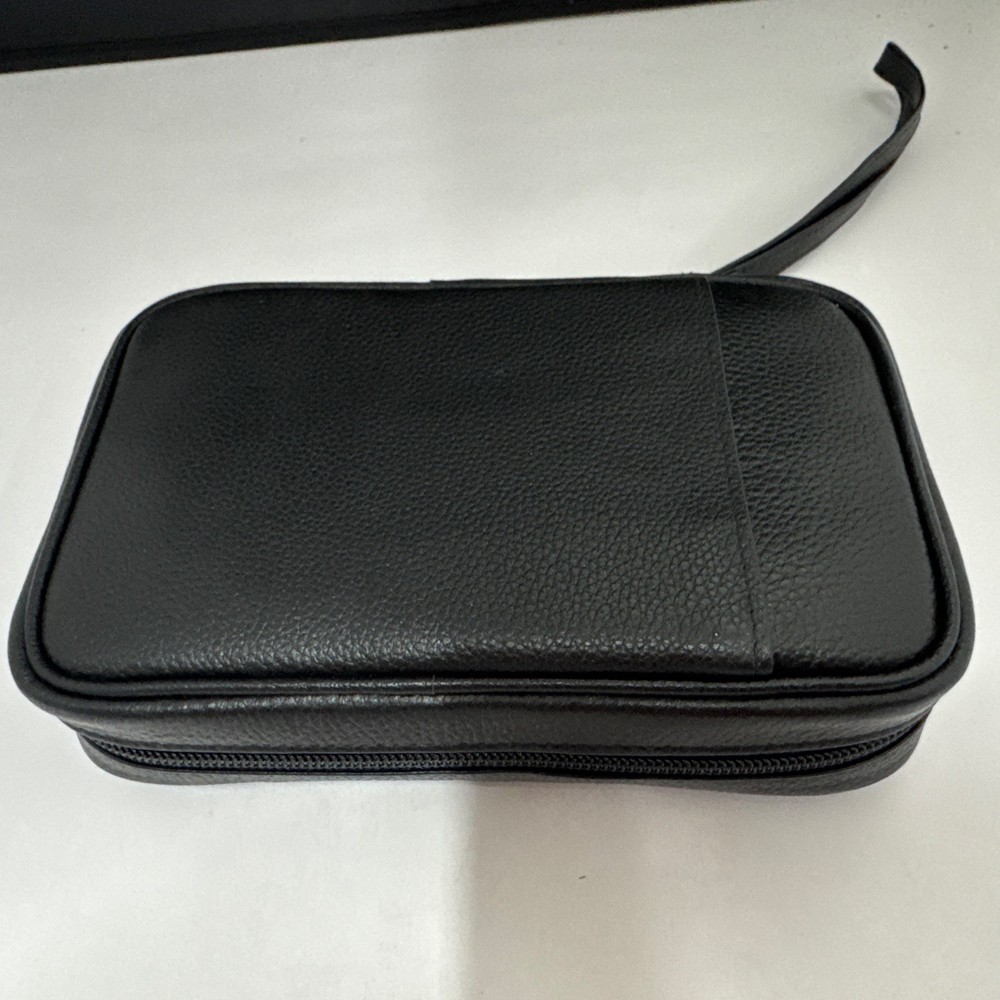 Brigham Genuine Leather 4 Pipe Case - Black - New
