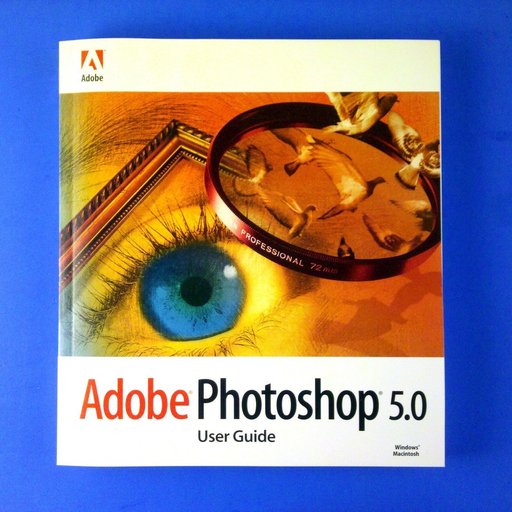 Adobe Photoshop 5.0 Manual Manuals User Guide Reference Card Book Windows Mac 5