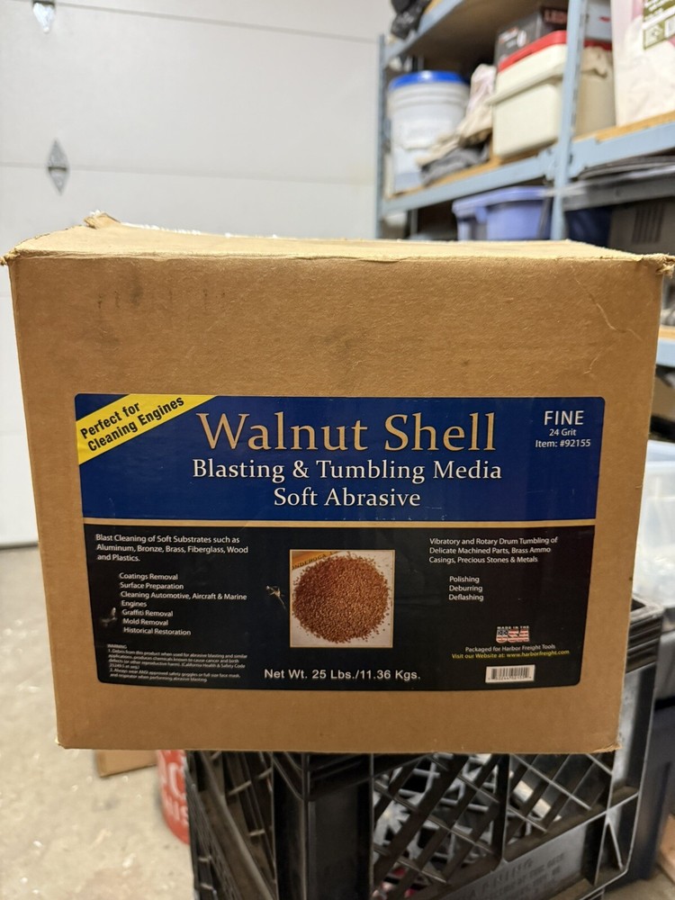 Walnut Shell Blasting Media, 23 Ibs Fine